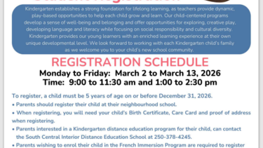 kindergarten registration