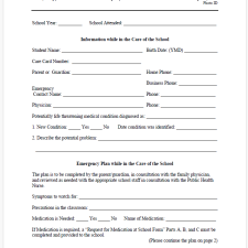 Medical Alert Form for Eagle Bay