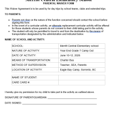 Eagle Bay Permission Form